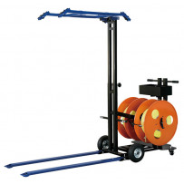 Dévidoir mobile palette pour feuillards PP et PET 