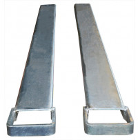 Rallonges de fourches ouvertes 1000 à 2500 kg 