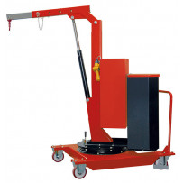 Grue d’atelier porte-à-faux rotative à élévation électrique 500 kg 