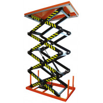 Table élévatrice électrique quadruple ciseaux 400 et 800 kg 